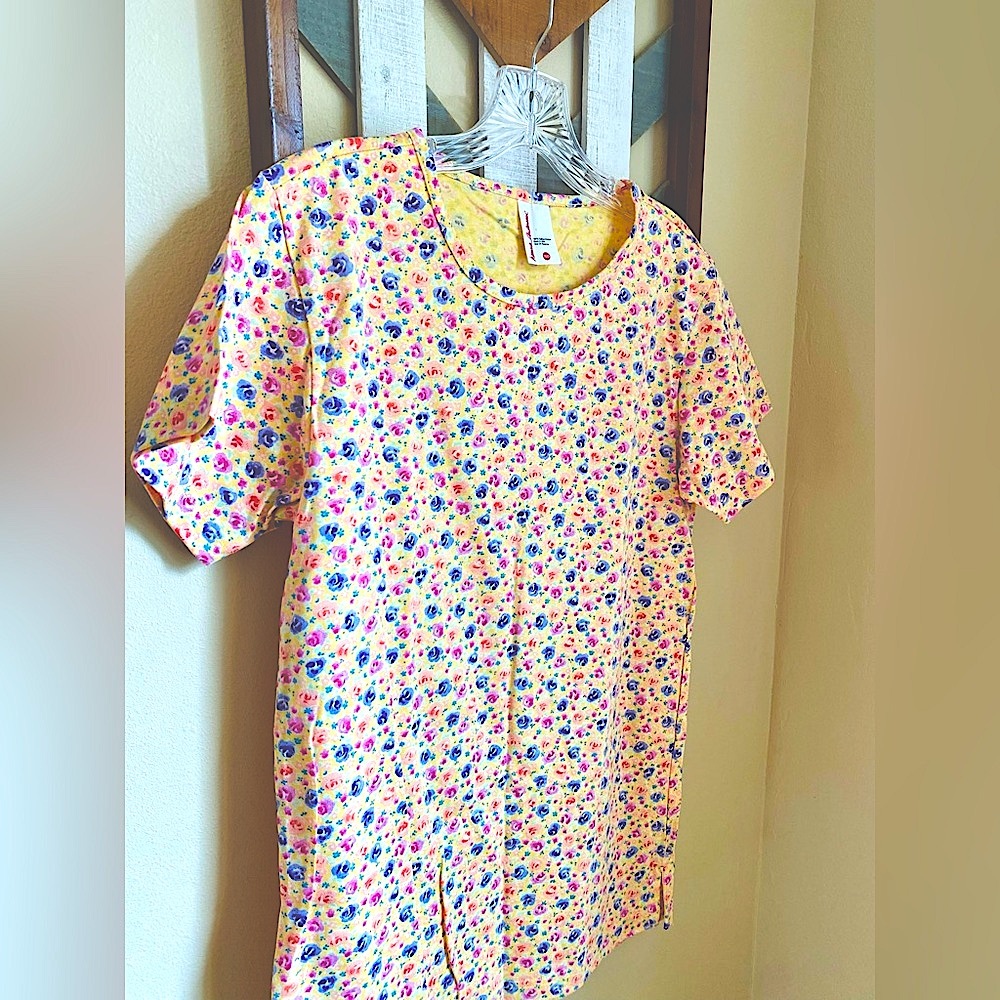 NEW VTG 90s Girls 160 14 16 Women’s S Hanna Andersson Floral Oversized Tee Tunic